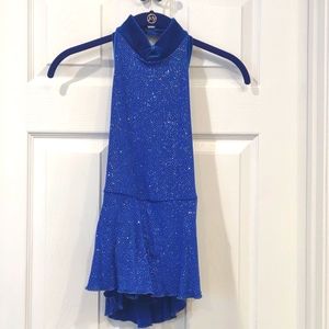 Figure skating dress, youth small, blue